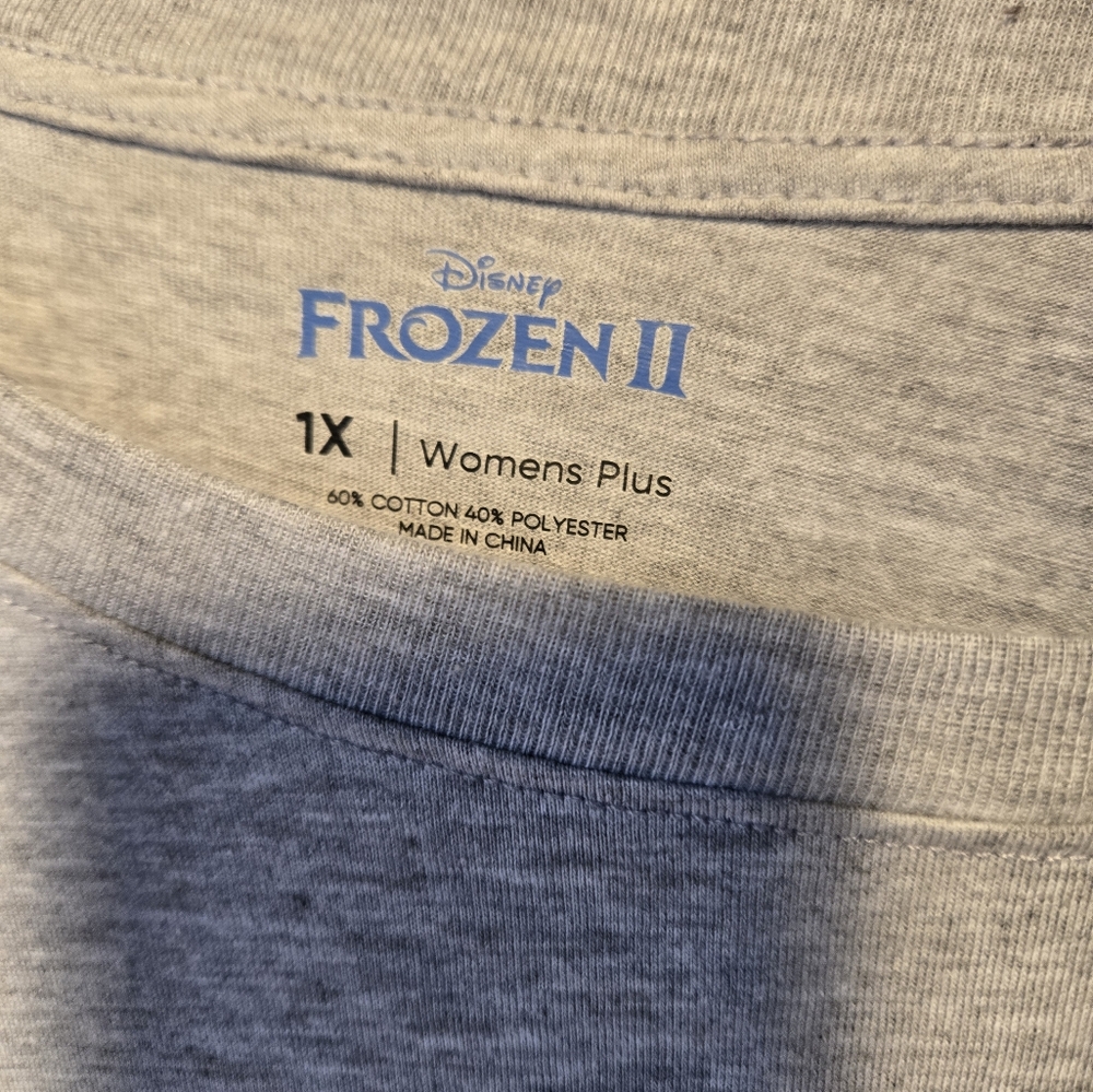 Disney Frozen II Elsa and Anna Women's 1X Long Sleeve T-Shirt Front Print - Picture 2 of 2